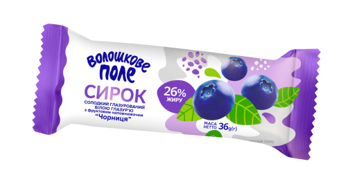 Cheese bar White Chokolate glazed sweet with Чорниця