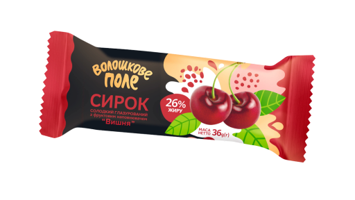 Cheese bar Chokolate glazed sweet with Cherry